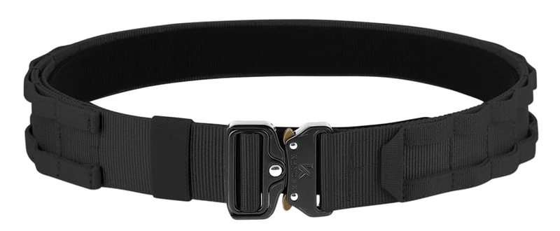 KRYDEX Quick Release Rigger MOLLE Belt 1.75 Inch Inner & Outer Tactical Heavy Duty Belt (BK, Small)