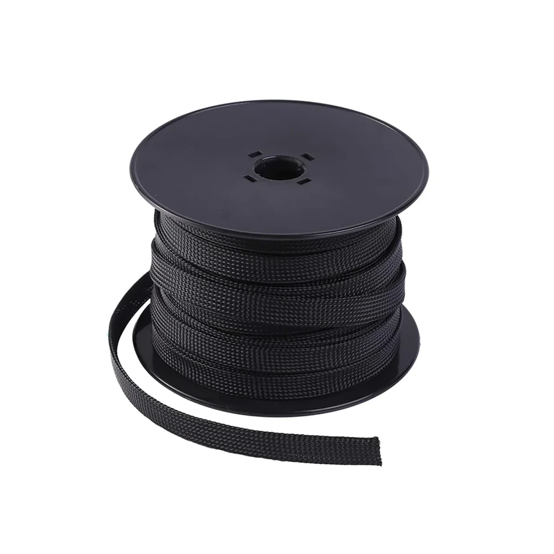 KECO 25ft 3/8" PET Expandable Braided Cable Sleeve - Black