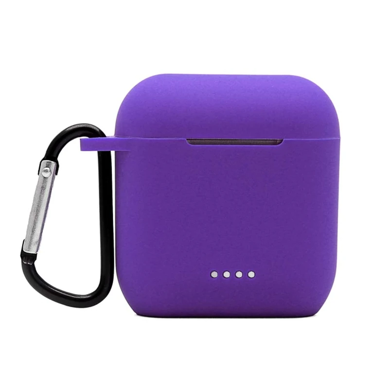 USSJ Protective Silicone Case Compatible with Tozo t6, Front LED Visible, Premium Accessory Shockproof tozo t6 Case Cover with Keychain. (Purple) - Image 1