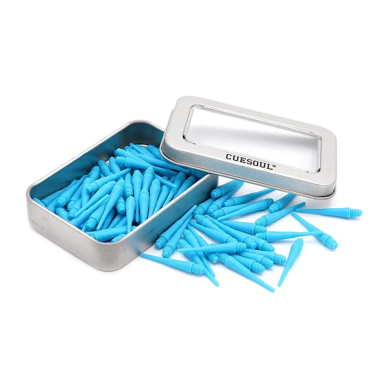 CUESOUL Soft Tip Darts Points 2BA Thread Blue,Pack of 100 pcs