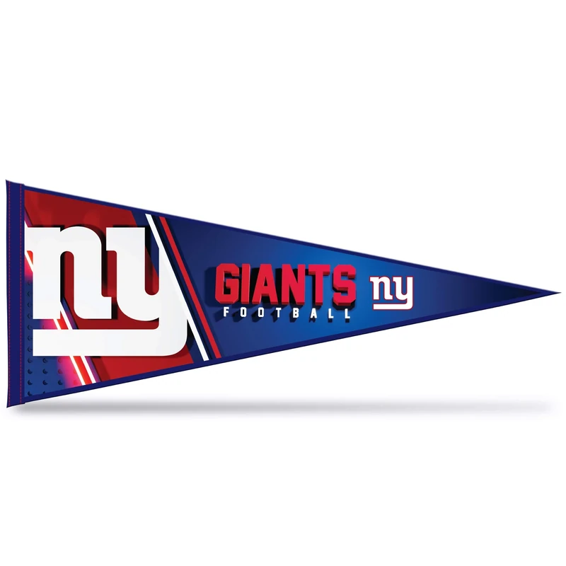 Rico Industries NFL Football New York Giants Primary 12" x 30" Felt Wall Décor Pennant - Great for Home/Bed Room/Man Cave Décor