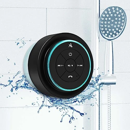 XLeader Pro Shower Speaker - IPX7, 12h Playtime, Suction Cup & Mic