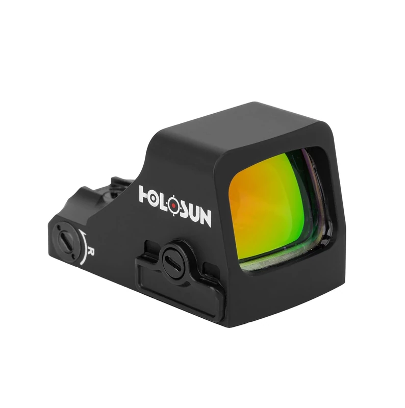 HOLOSUN 407K/507K Series 6 MOA or Multi-Reticle Dot Open Reflex Sight for Subcompact Pistols - Shake Awake Technology - Red/Green/Gold Options - Black/FDE (Black, Multi-Reticle (Red Dot))