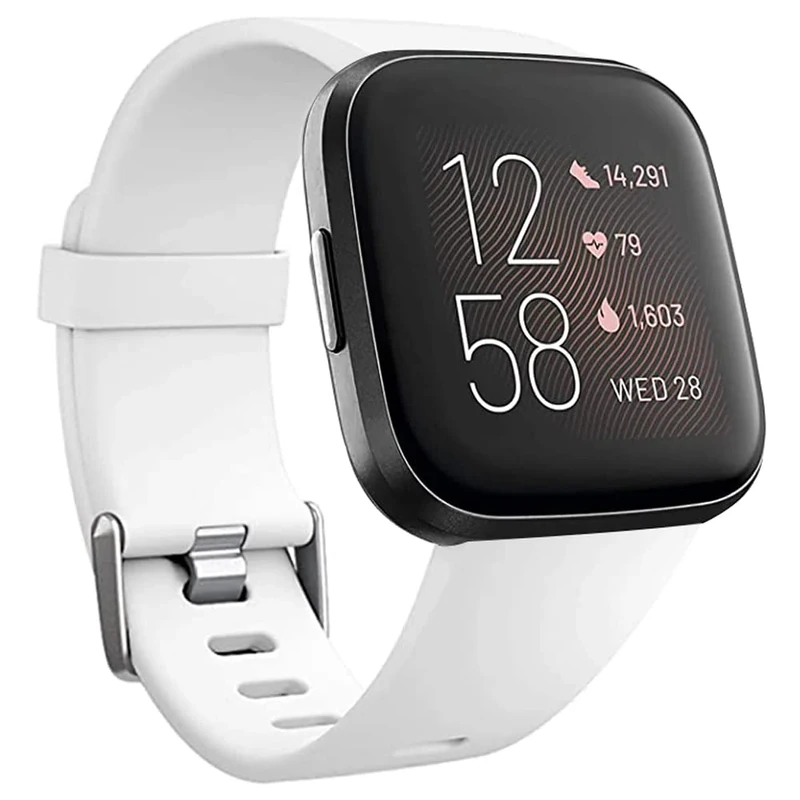 Replacement Bands Compatible with Fitbit Versa/Versa 2 / Versa Lite, Silicone Adjustable Classic Accessory Wristband Fitness Straps for Women Men Small and Large