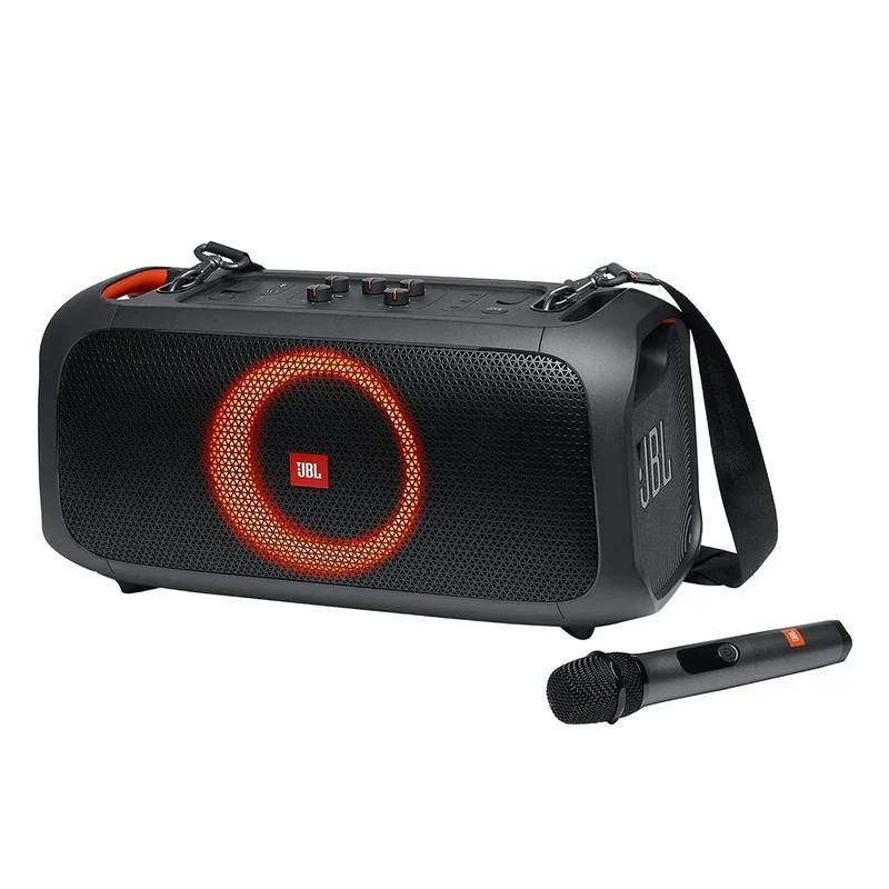 JBL PartyBox On-The-Go Powerful Portable Bluetooth Party Speaker with Dynamic Light Show, black