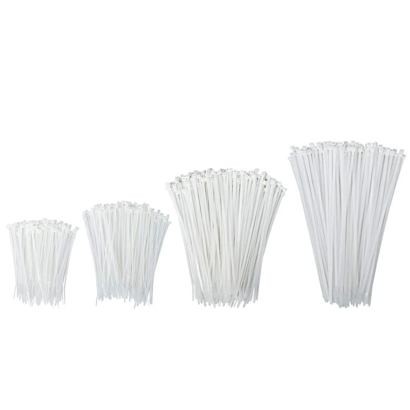 KOOWIN 100 Pack 4-6-8-12in Self-Locking Nylon Cable Ties - UV & Fire