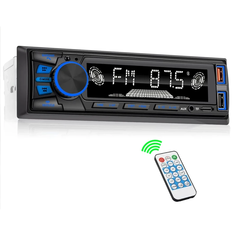 REAKOSOUND Bluetooth Stereo - Single DIN, FM/MP3, Dual USB, Handsfree