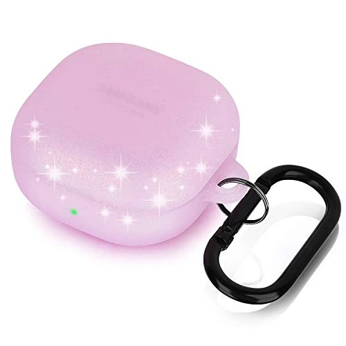 AIRSPO Glitter Pink Silicone Case for Samsung Galaxy Buds 2 Pro & Live