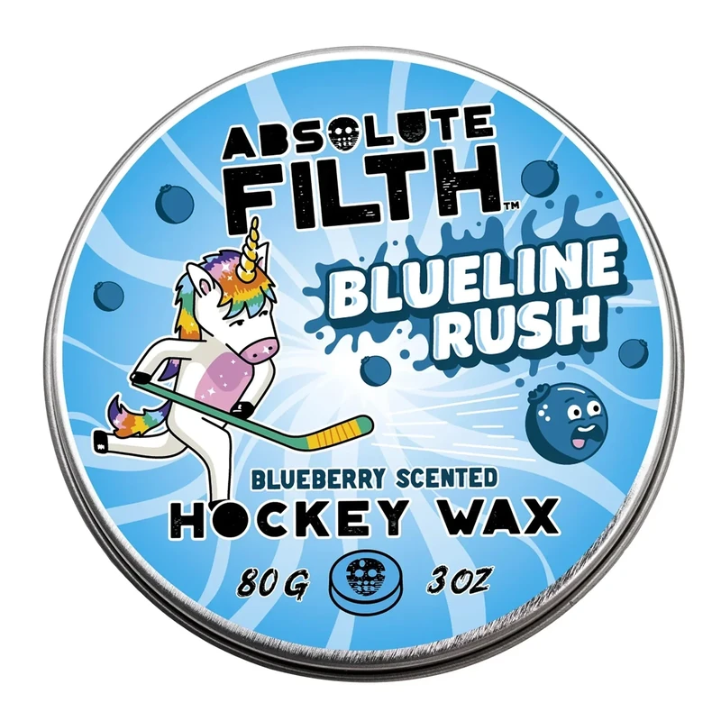 Absolute Filth Blueline Rush Hockey Wax - Premium Scented Hockey Stick Wax for Hockey Tape for Maximum Grip & Protection - Medium Tack for Hockey Players - Smells Amazing!