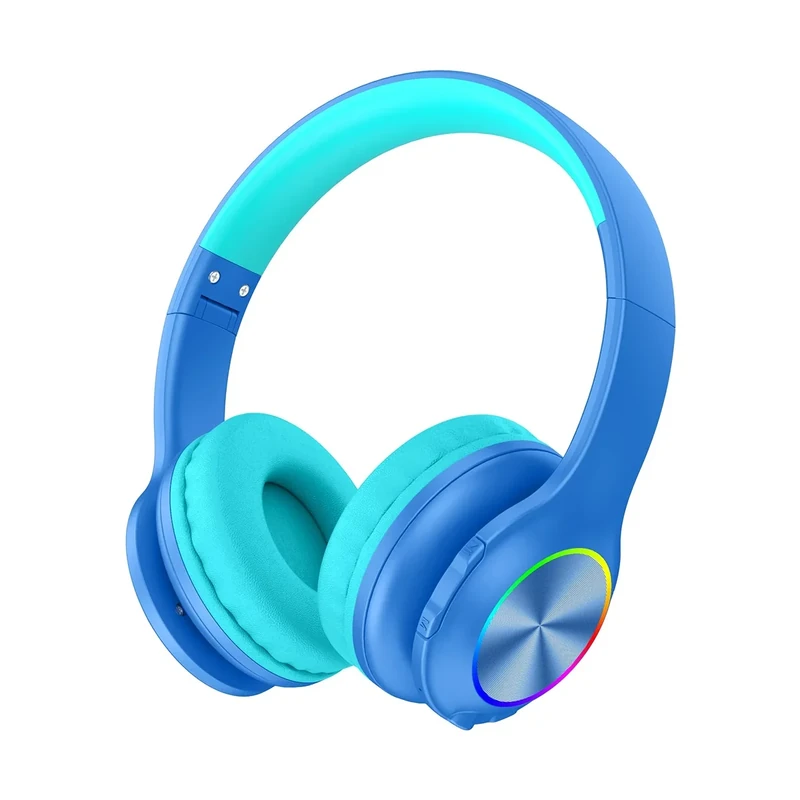 Candy Bila Kids Headphones - LED Light, 85h Playtime, Fast USB-C Charge