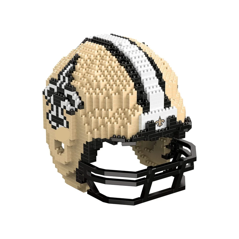 FOCO New Orleans Saints NFL 3D BRXLZ Puzzle Replica Helmet Set, one size
