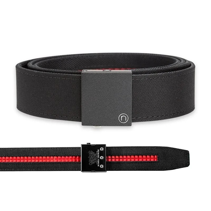 Nexbelt Men’s EDC Ratchet Belt | Supreme Black 1.5" [38mm] Quick-Release Buckle, Adjustable Nylon Strap – Fits Up to 50" Waist – Tactical Belt, Riggers Belt, Mens Belt Ratchet