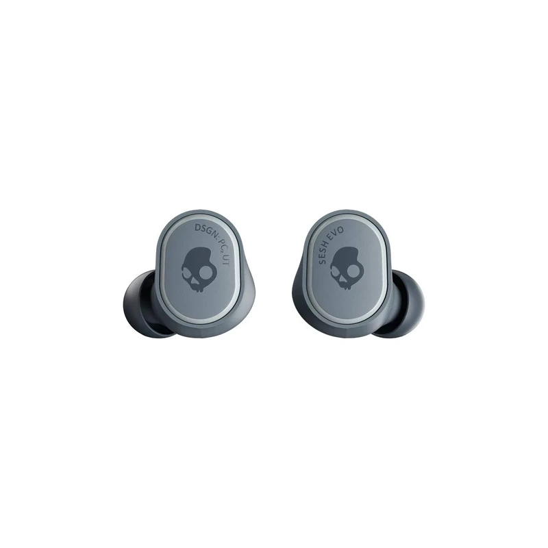 Skullcandy Sesh Evo in-Ear Wireless Earbuds, 24 Hr Battery, Microphone, Works with iPhone Android and Bluetooth Devices - Chill Grey