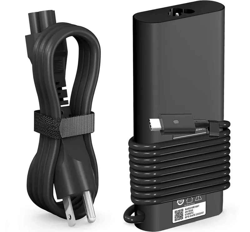 130W USB C Laptop Charger Compatible with Dell Laptop Charger Type C Slim AC Power Cord - Precision 5550 5560 5570 5750 3560 XPS 15 9500 9575, XPS 17, Latitude 7410 7310 USB C