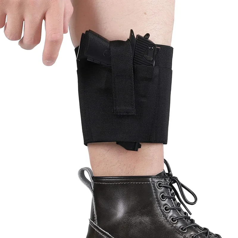 Accmor Ankle Holster for Concealed Carry, Elastic Deep Concealment Leg Holsters with Magazine Pocket/Pouch for Men and Women, Right & Left Hand Draw