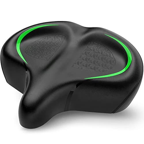 2024 New Noseless Bike Seat Cushion for Men & Women - Extra Padding & Comfort Wide Bicycle Seat, Oversized Comfortable Saddle for Peloton Bikes, Exercise Bikes, Electric Bikes, Cruiser Bikes