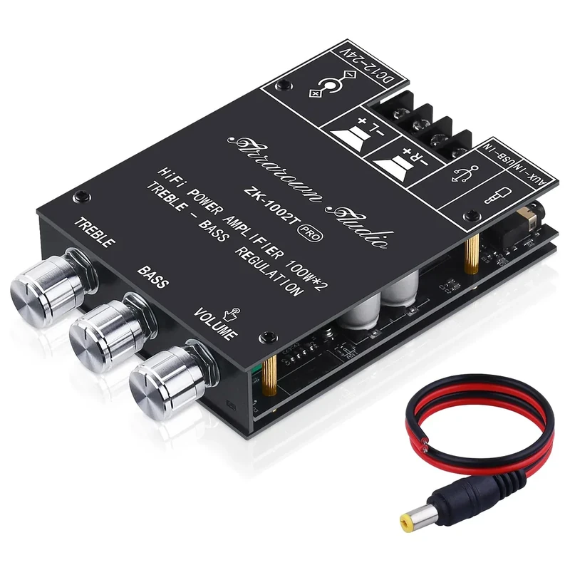 ARRAROWN ZK-1002T PRO 2.0 Bluetooth 5.0 Amplifier - 200W Subwoofer