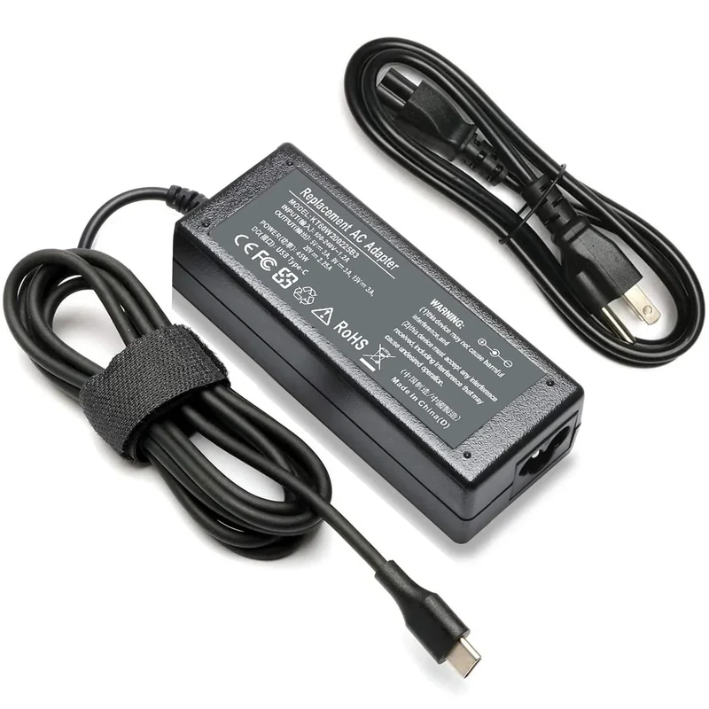 LNOCCIY 45W USB-C Laptop Charger for HP Chromebook X360 - 3A Charge