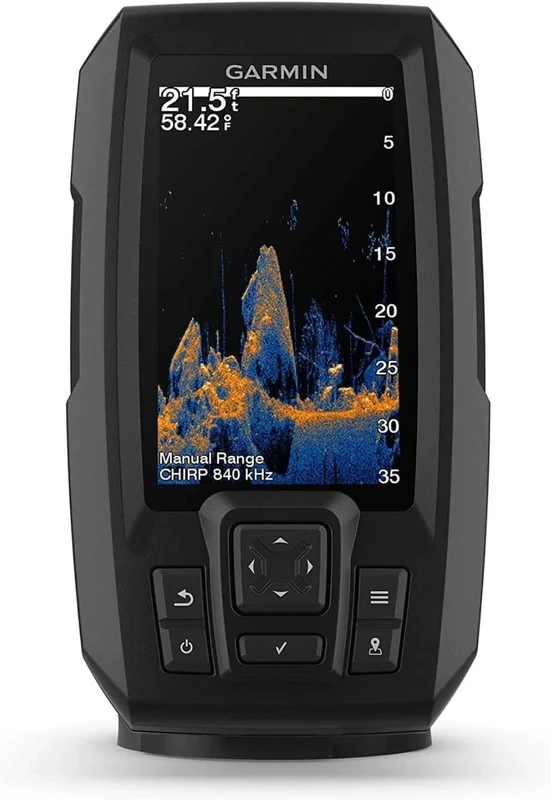 Garmin Striker Vivid 4cv, Easy-to-Use 4-inch Color Fishfinder and Sonar Transducer, Vivid Scanning Color Palettes - 010-02550-00 - Image 1