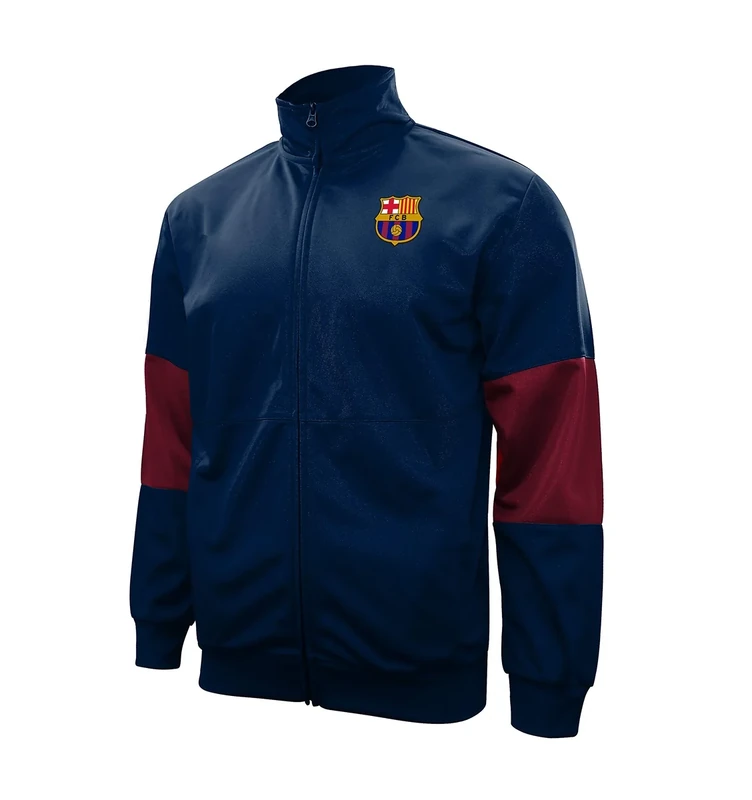 Icon Sports Officially Licensed FC Barcelona Soccer Track Jacket - Unisex Adult - FCB49TJ Navy XL