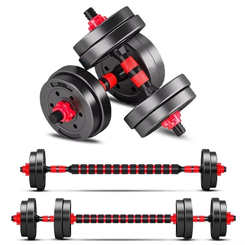 BCBIG Adjustable-Dumbbells-Sets,Free Weights-20lb(10lb*2) Dumbbells Set of 2 Convertible To Barbell A Pair of Lightweight for Home Gym,Women and Men Equipment