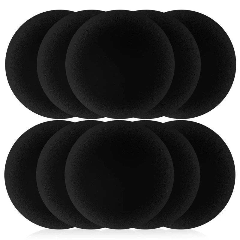 D & K Exclusives 60mm Soft Foam Ear Cushions - 10 Pack Black