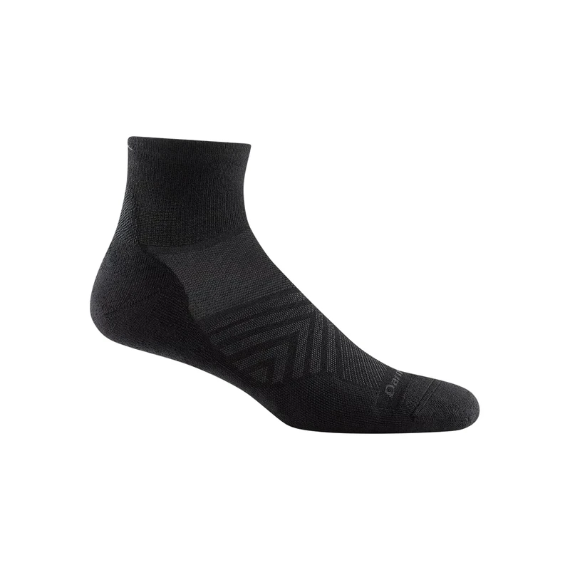 Darn Tough Men's Run 1/4 Ultra-Lightweight with Cushion Sock (Style 1040) - Black, Medium