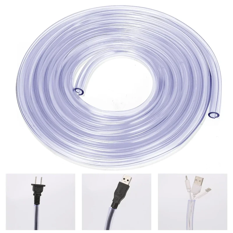 WEDAWN Dog and Cat Cord Protector from Pets No-Chew Solution, Pet Wire Flexible Cable Sleeve 10ft/2mm Thick, 1/2in Diameter Wire Protector Tubing for Cord, Cable Cover for USB Charger,Odorless,1Pack