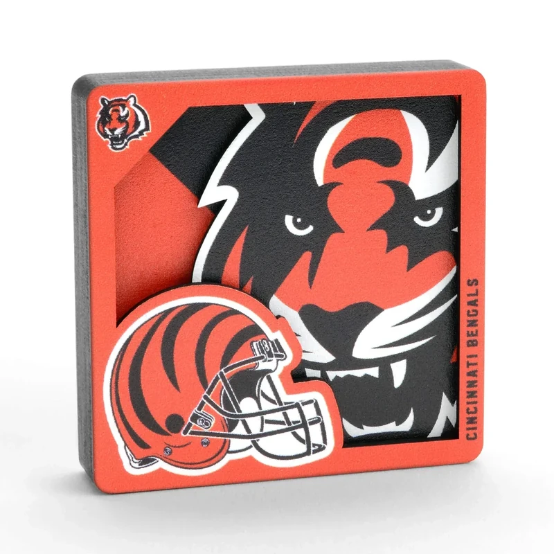 YouTheFan NFL Cincinnati Bengals 3D Logo Series Magnets