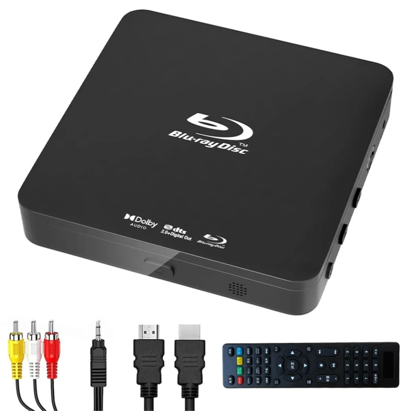 Didar Ultra Mini 1080P Blu-ray DVD Player - HDMI, USB, PAL/NTSC