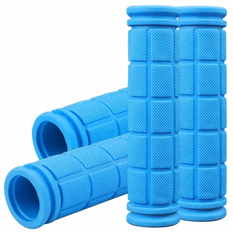 CHUNZEXI 4 PCS Bike Handlebar Grips, Rubber Bicycle Bar Grips Replacement, Non-Slip Handle Grips for Kids Bikes, Scooters, BMX, Mountain & Cruiser Bikes (LightBlue)