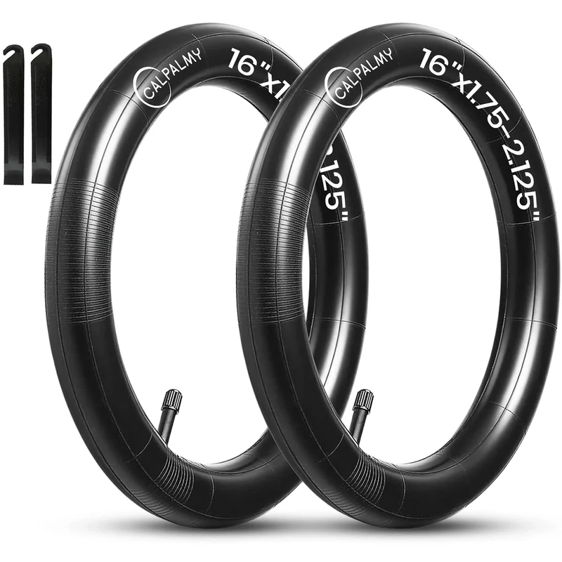 CALPALMY (2 Pack) 16" x 1.75/1.95/2.125" Kids Bike Replacement Inner Tubes - Inner Tube Replacement with 32mm Schrader Valve Compatible with EZ Build Bikes and Titan Racing Junior Range Bikes