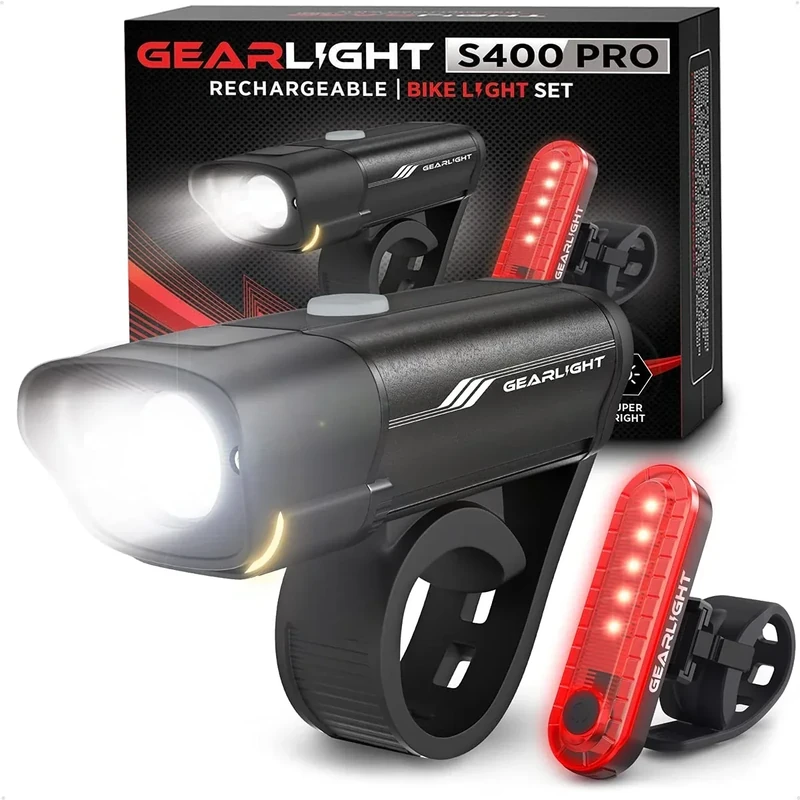 Bike Lights for Night Riding, USB Rechargeable Bike Lights Front and Back, LED Bicycle Headlight and Tail Light Set, Waterproof Bikelights Rechargeable for Mountain Bikes, Kids Bike Light, MTB Light