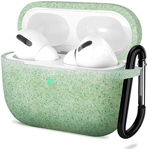 ATUAT Green Silicone Case for AirPods Pro 1st/2nd Gen - LED Visible