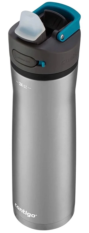 Contigo Ashland Chill 2.0, 24oz., Stainless Steel Water Bottle with AUTOSPOUT Lid, Steel/Juniper