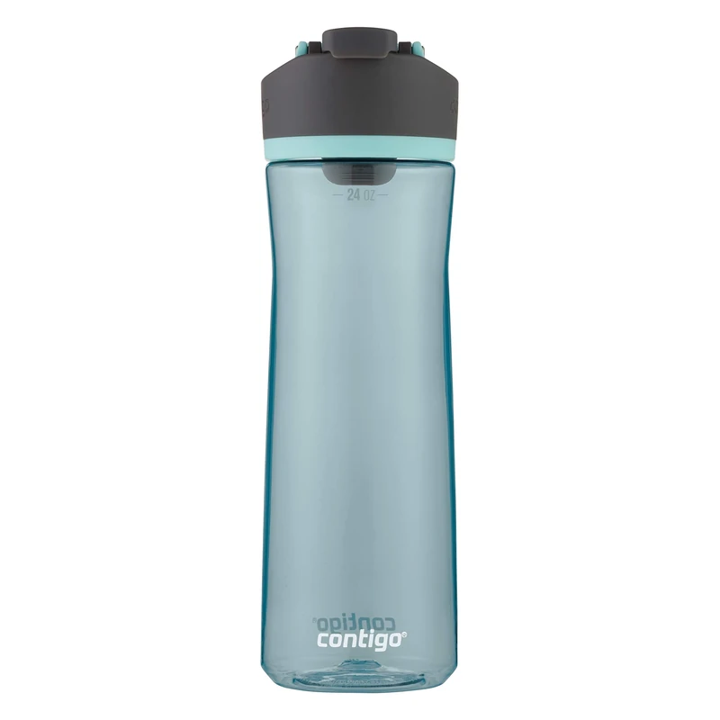 Contigo Cortland Spill-Proof Water Bottle, BPA-Free Plastic Water Bottle with Leak-Proof Lid and Carry Handle, Dishwasher Safe, Bubble Tea, 24oz