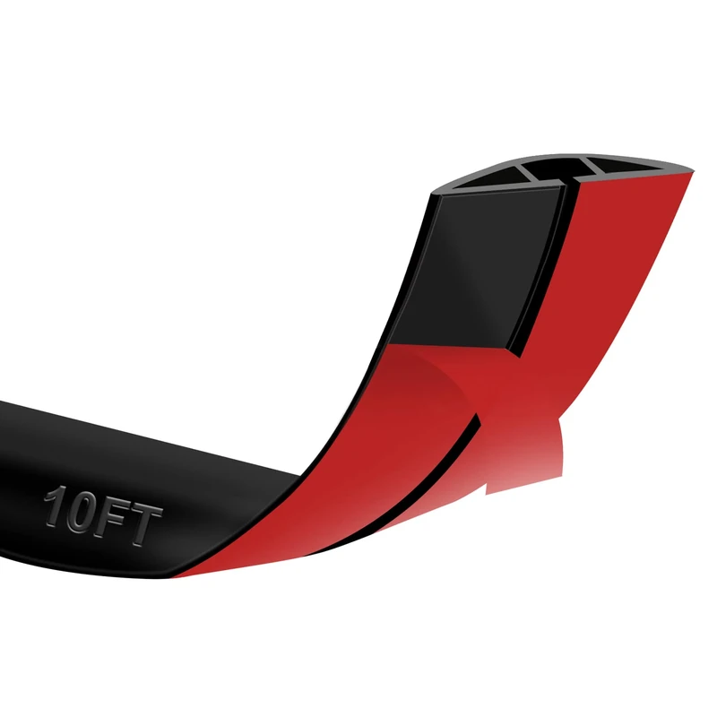 10Ft Floor Cord Cover Silicone Cable Protector Easy to Install Wire Organizer and Hider Ideal Extension Cord Cover for Home, Office, Garage (Black-10Ft)