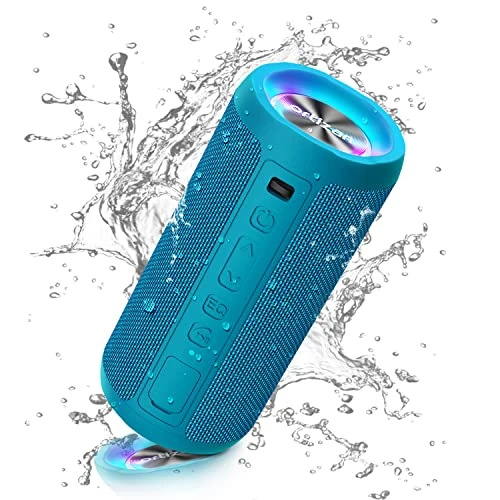Ortizan Bluetooth Speaker - Upgraded Portable Wireless Speaker with 24W Loud Stereo Sound and LED Light, IPX7 Waterproof, 30H Playtime, Extra Bass for Home, Travel, Outdoor - Image 1