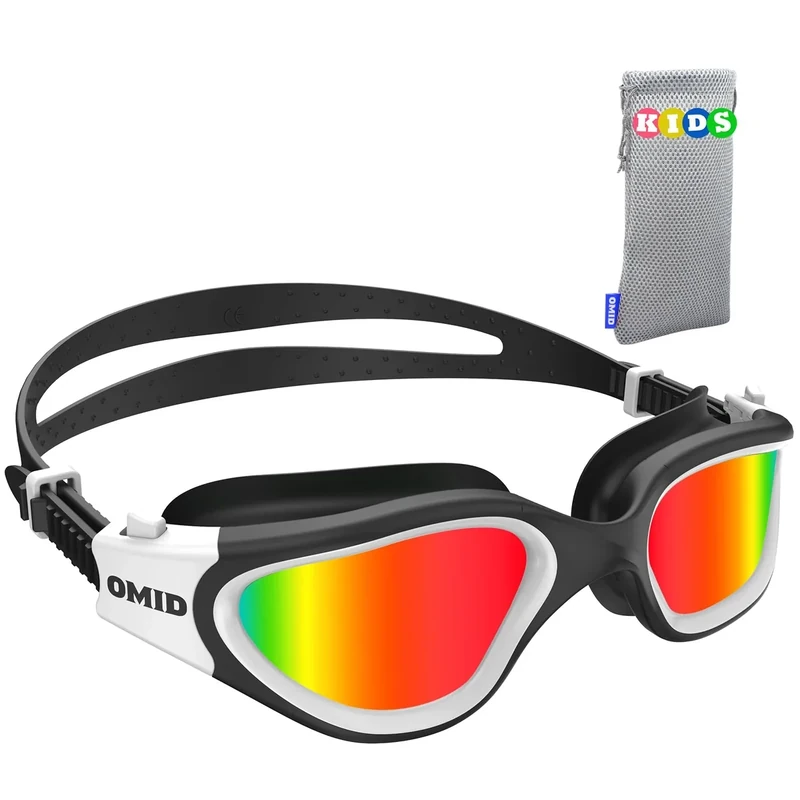 OMID Kids Swim Goggles, P2mini Polarized Swimming Goggles Comfortable for Age 6-14