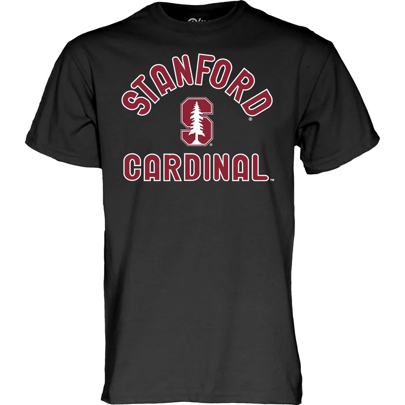 Blue 84 Men's Stanford Cardinal T Shirt Line Up Secondary Color, Stanford Cardinal Black, X-Large
