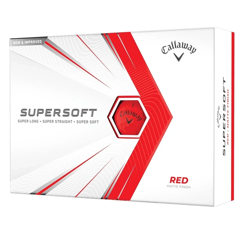 Callaway 2021 Supersoft Matte Dozen Golf Balls Red