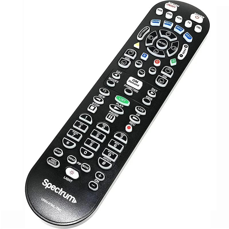 Charter Spectrum TV Remote Control TIME Warner CLIKR-5 UR5U-8780L New | Compatible with Time Warner, Brighthouse and Charter Cable Boxes | keypad backlighting red Illumination - Image 1