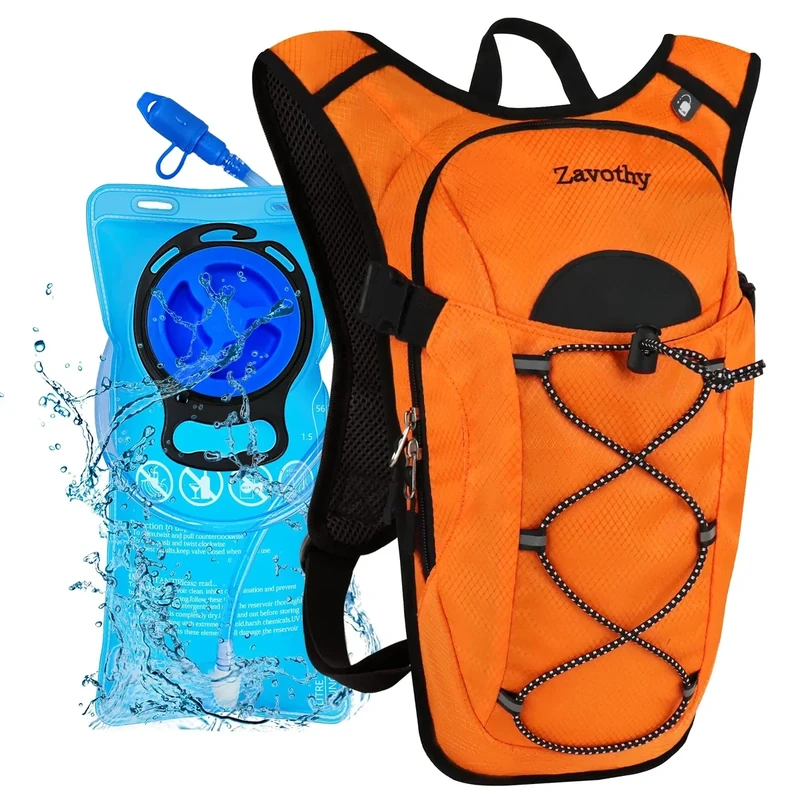 Zavothy Lightweight Hydration Backpack Water Backpack Hydration Pack for Cycling Running Biking Hiking Backpack Orange