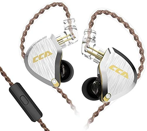 CCA C12 in Ear Monitor Headphones 5BA 1DD Hybrid HiFi IEM Earphones Noise Isolating Stereo Wired Earbuds for Musicians Audiophile Singers DJ