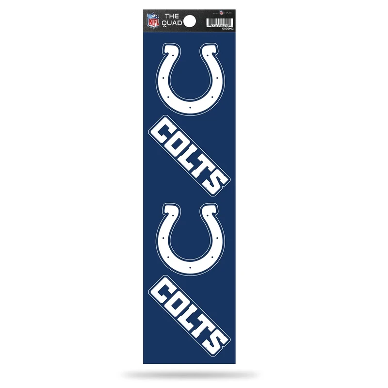Rico Industries NFL Football Indianapolis Colts Quad Decal 3" x 12" Quad Decal - (4) Decals