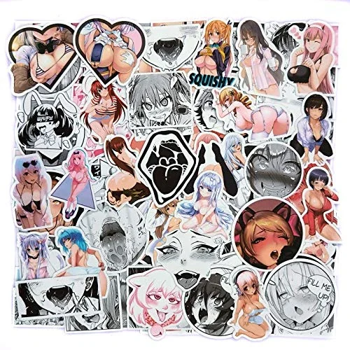 Anime Stickers (100pcs), Waifu Stickers for Adult Waterproof Vinyl Ahego Girl Decal for Water Bottle, Laptop, Bicycle, Computer, Motorcycle, Travel Case, Car Decal - Image 1