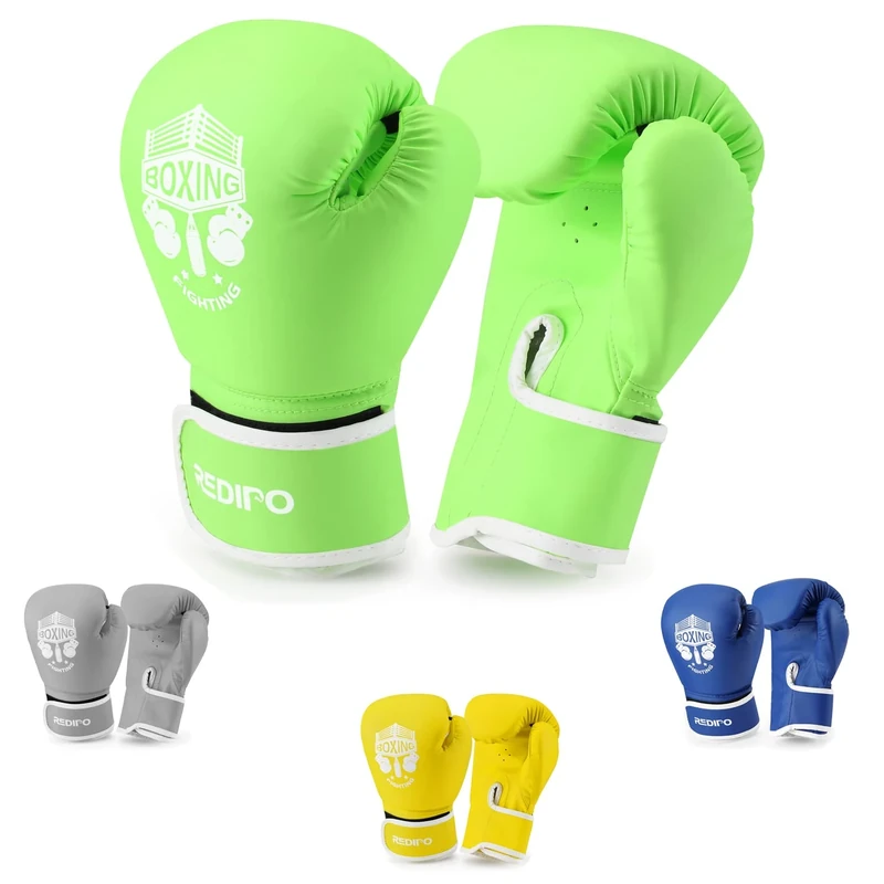 Redipo Kids Boxing Gloves, Sponge Foam Training Sparring Gloves Thai Kick Boxing for Kid and Youth, Suitable for Boys and Girls Age 3 to 9 Years