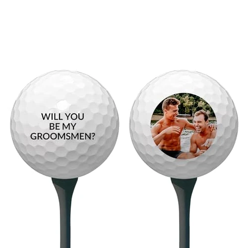 With Love From Julie Custom Golf Balls - Personalized Text Funny Photo Customized GolfBall for Men Women Boyfriend Husband Grandpa Retirement Gifts - Upload Image