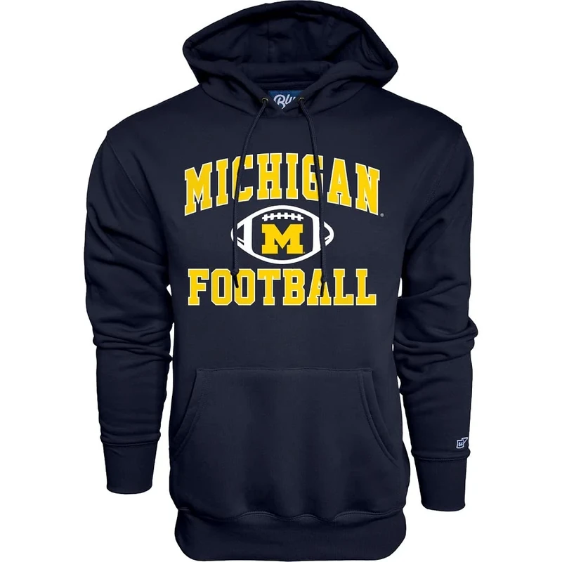 Blue 84 Men's Michigan Wolverines Hoodie Team Color Football, Team Color, X-Large - Image 1