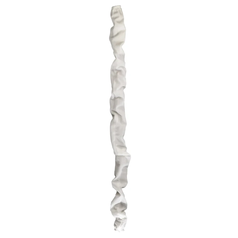 Chandelier Fabric Cord Cover 1 Pack White Chain Cover 70.8 inches Brushed Polyester Fabric Chain Sleeve for Chandelier Cord Hider Cable Management (None Touch Fasteners)